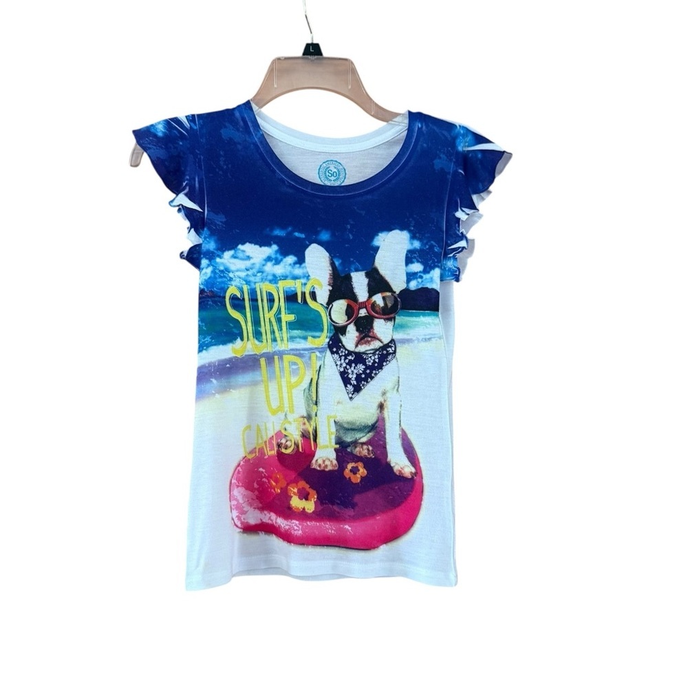 SO Blue Surf's Up Dog T Shirt